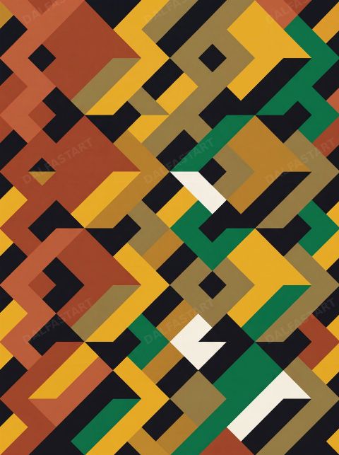 Woven Gold — printable digital art preview