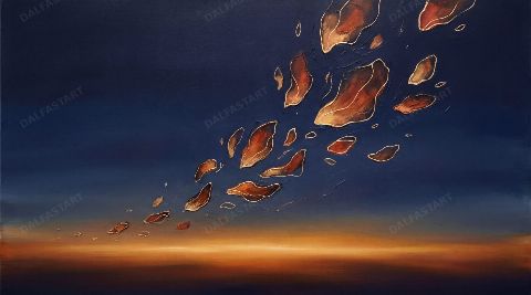 Horizon Ember — printable digital art preview