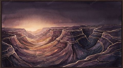 Where the Canyon Remembers Light — printable digital art preview