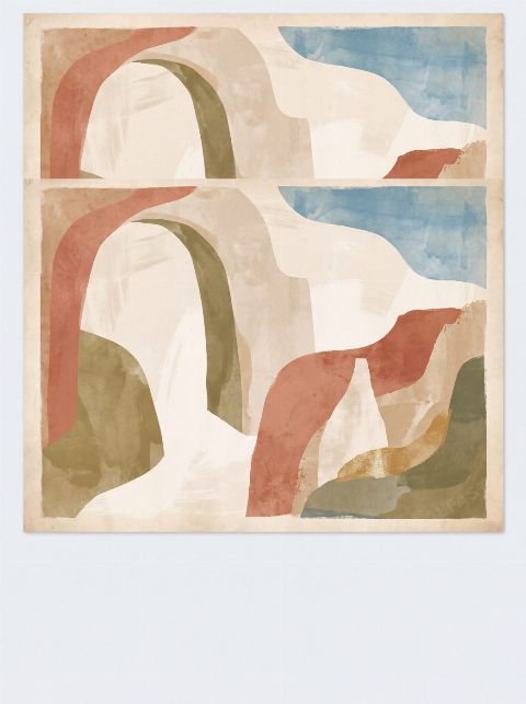 Twin Ridges — printable digital art preview