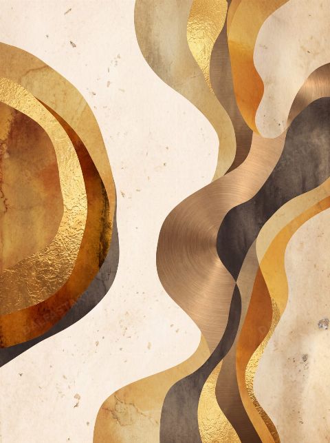 Gilded Flow — printable digital art preview