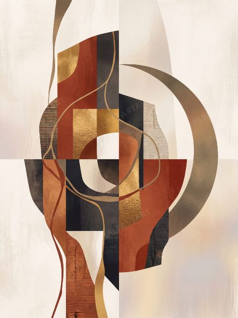 Cubist Totem — printable digital art preview