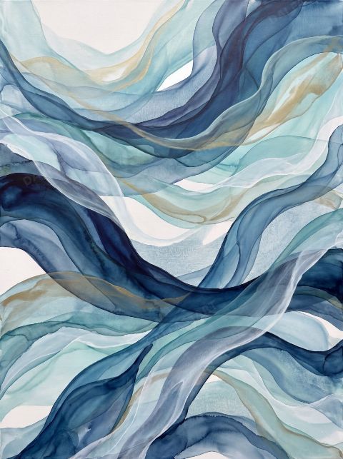 Glacial Ribbon — printable digital art preview