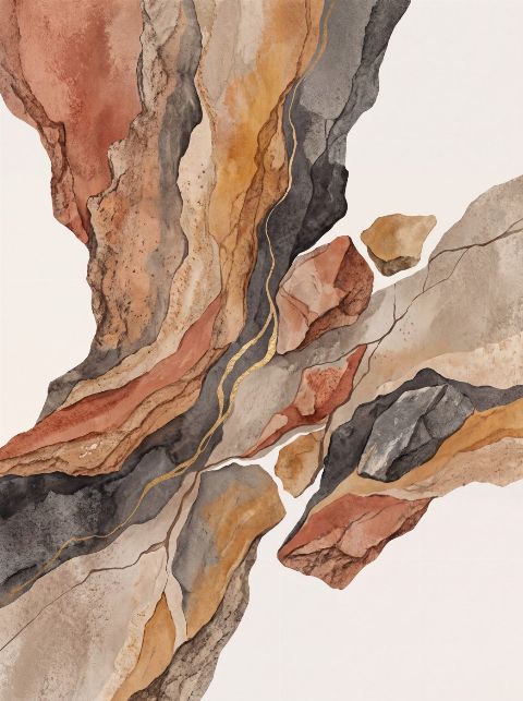 Fractured Strata — printable digital art preview