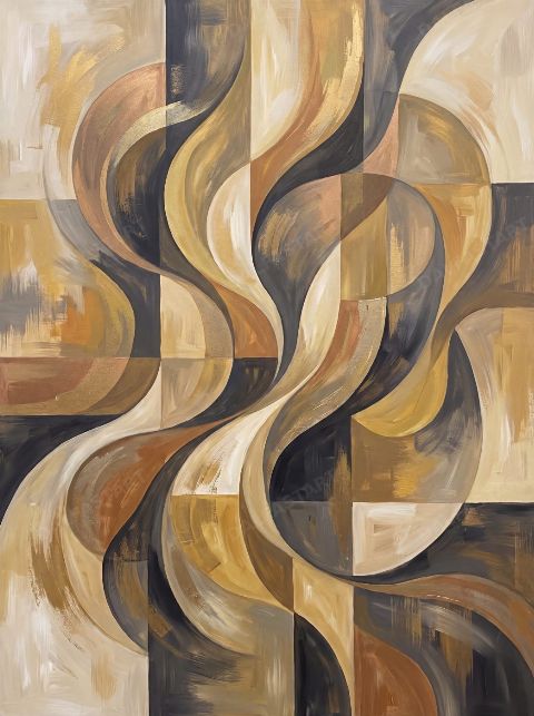 Amber Cascade — printable digital art preview