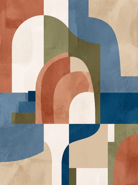 Harbour Blocks — printable digital art preview