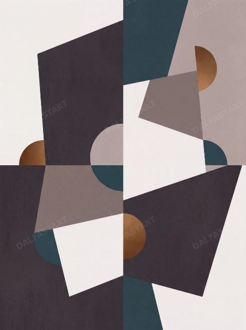 Split Geometry — printable digital art preview