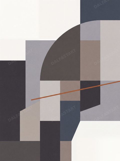 Half Moon Grid — printable digital art preview