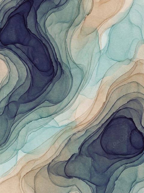 Alcohol Ink Pool — printable digital art preview