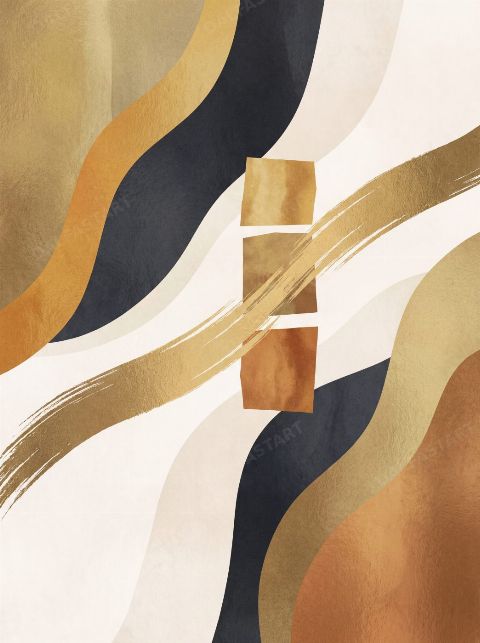 Gilded Seam — printable digital art preview