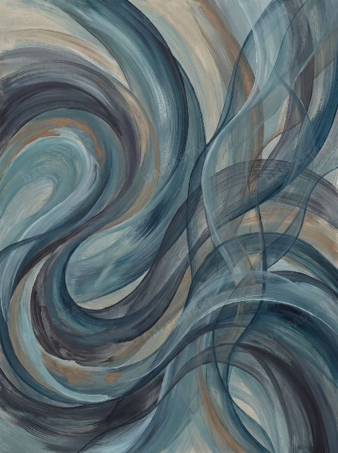 Blue Vortex — printable digital art preview