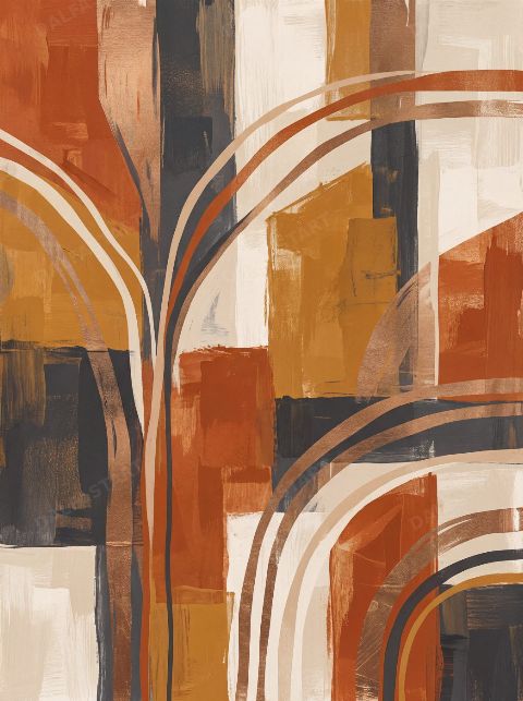 Ember Colonnade — printable digital art preview