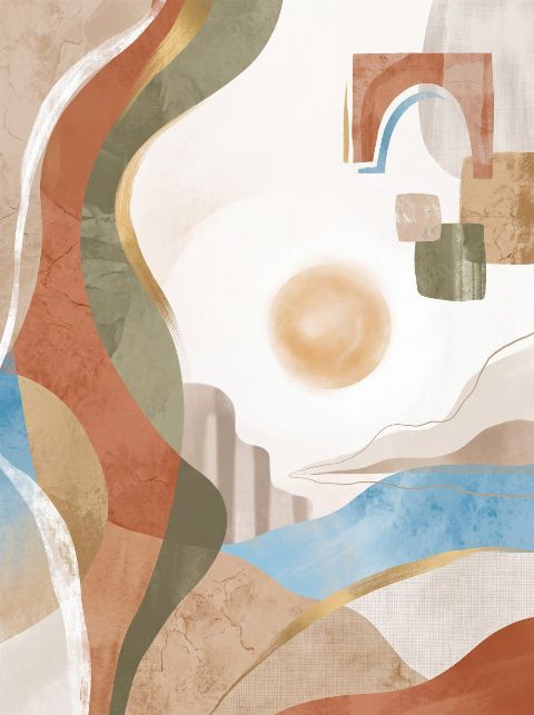 Sunlit Valley — printable digital art preview