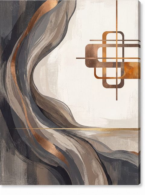 Copper Lattice — printable digital art preview
