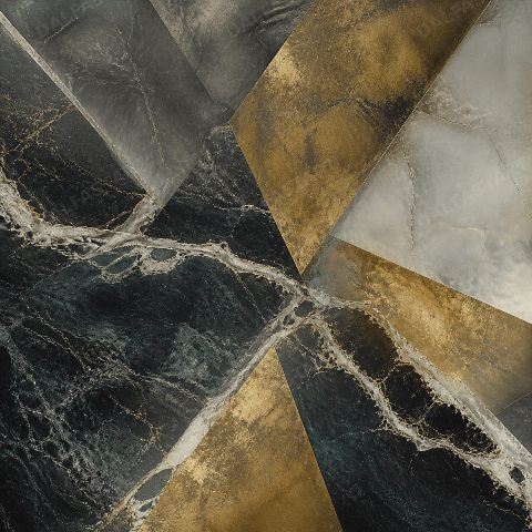 Marble Brass Buried Plane — printable digital art preview