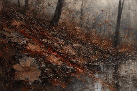 Autumn Ember Retained Heat — printable digital art preview