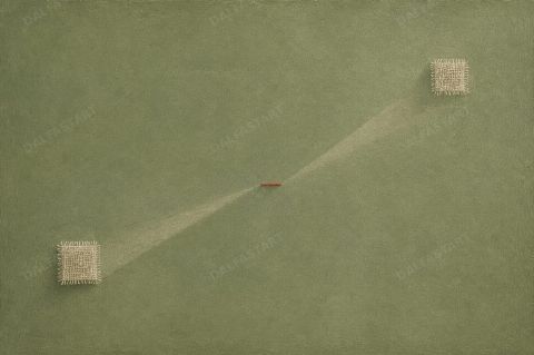 Rural Care Crosses Distance — printable digital art preview