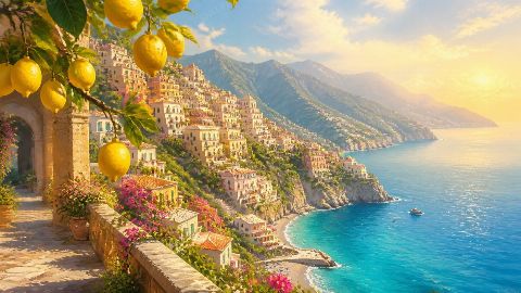 Amalfi Coast — printable digital art preview