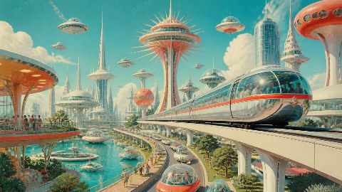 Tomorrow City — printable digital art preview