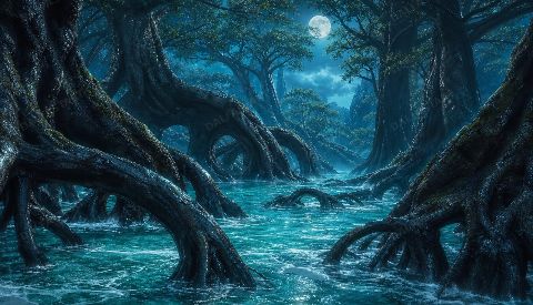 Tidal Forest — printable digital art preview