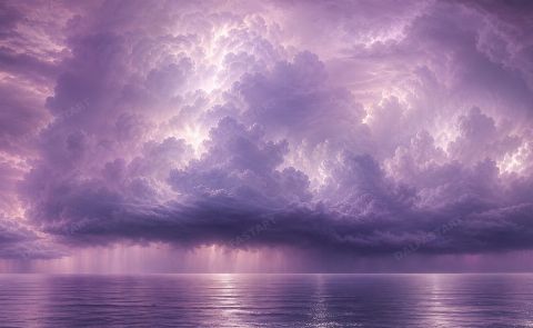 Lilac Thunder — printable digital art preview