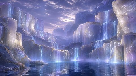 Moonstone Falls — printable digital art preview