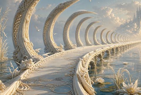 Ivory Passage — printable digital art preview