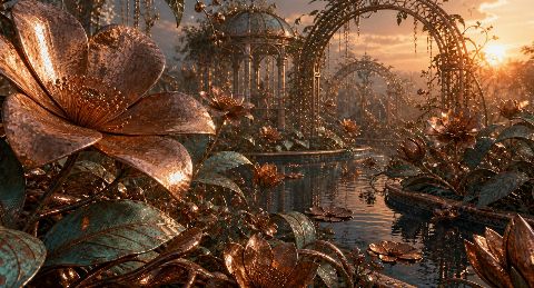 Copper Garden — printable digital art preview