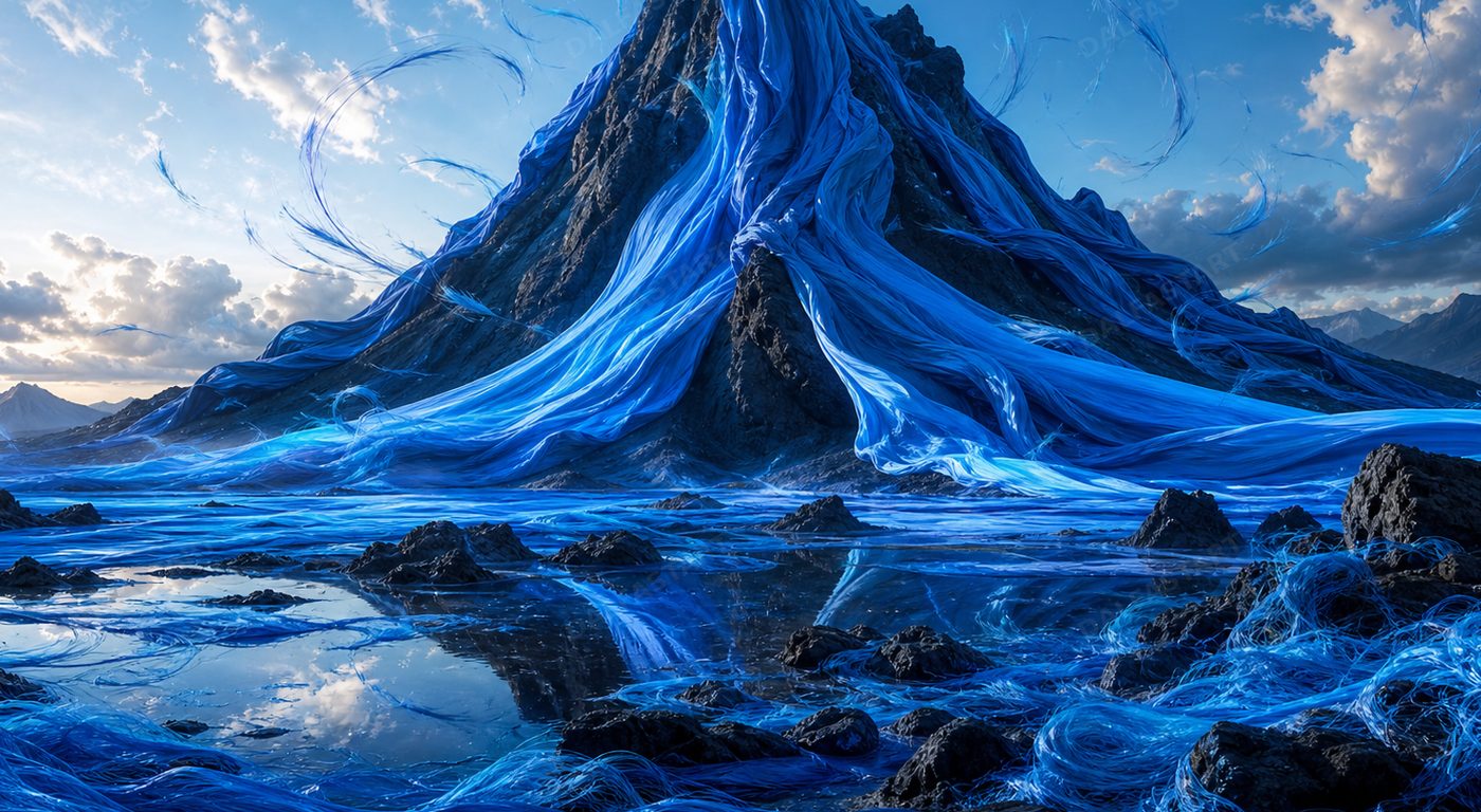 Azure Silk Volcano — full preview