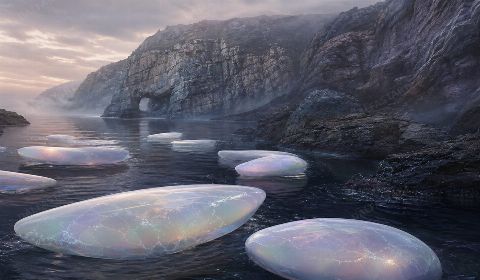 Opal Harbour — printable digital art preview