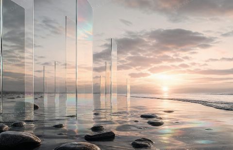 Prismatic Tide — printable digital art preview