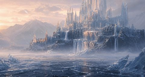 Frosted Citadel — printable digital art preview