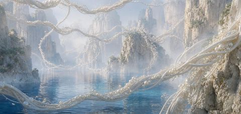 Pearl Vines — printable digital art preview