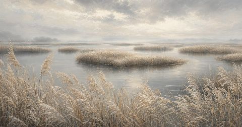 Linen Marsh — printable digital art preview