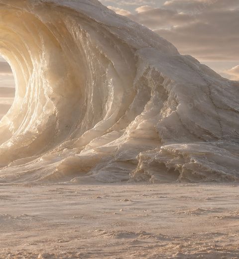 Alabaster Wave — printable digital art preview